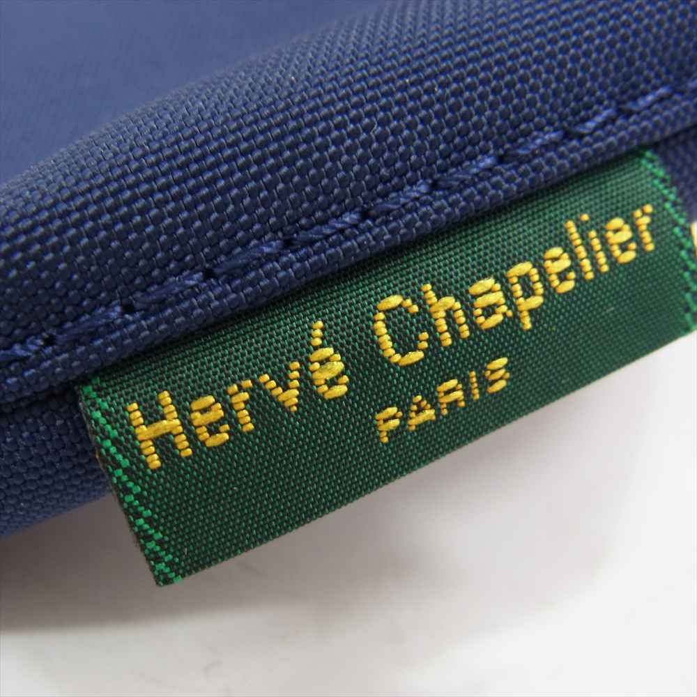 Herve Chapelier エルベ・シャプリエ 2885N ナイロン 舟型 ショルダーバッグ S ネイビー系【美品】【中古】