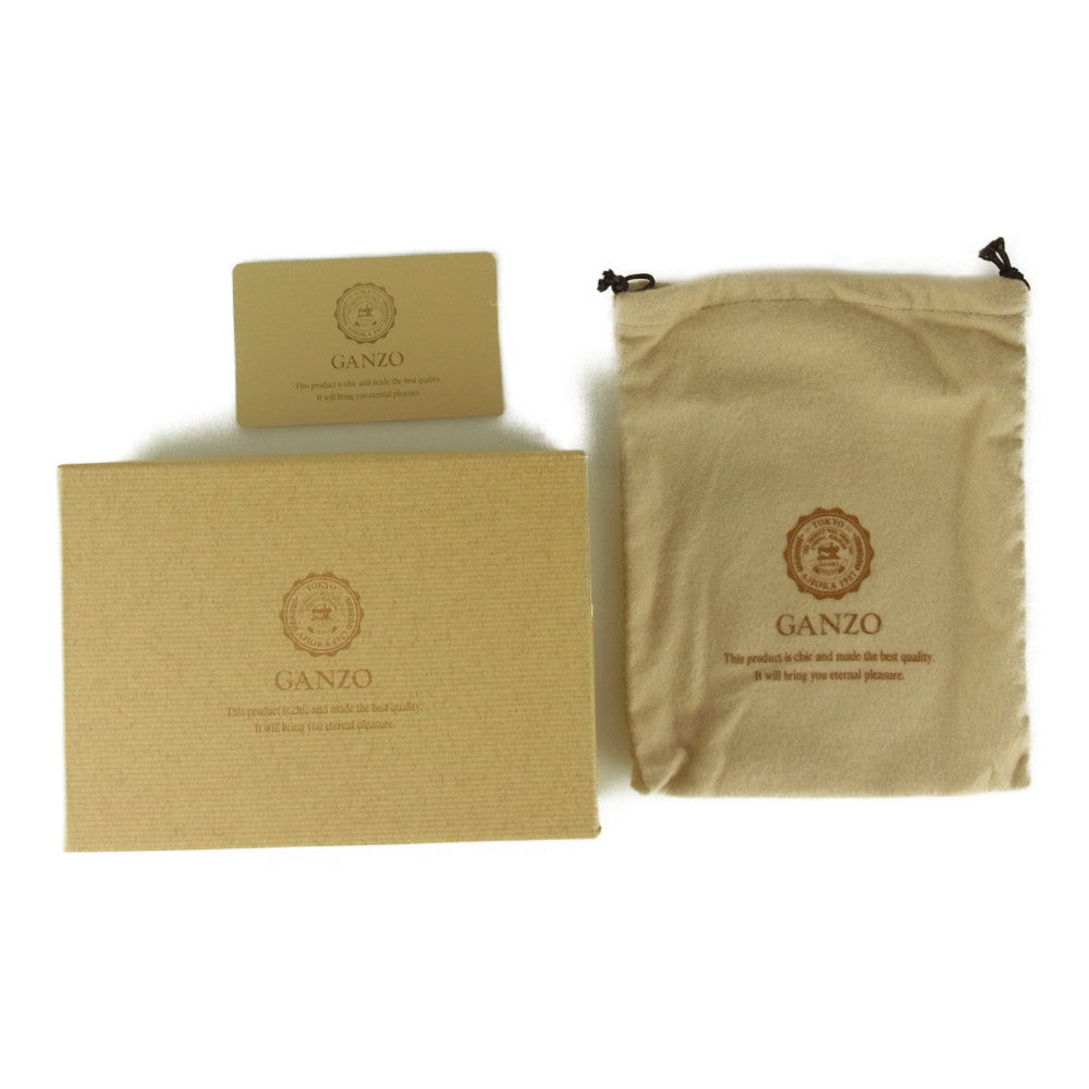 GANZO ガンゾ 57153 Minerva Natural ミネルバナチュラル ZIPパース レザー コンパクトウォレット ブラック ブラック系【中古】