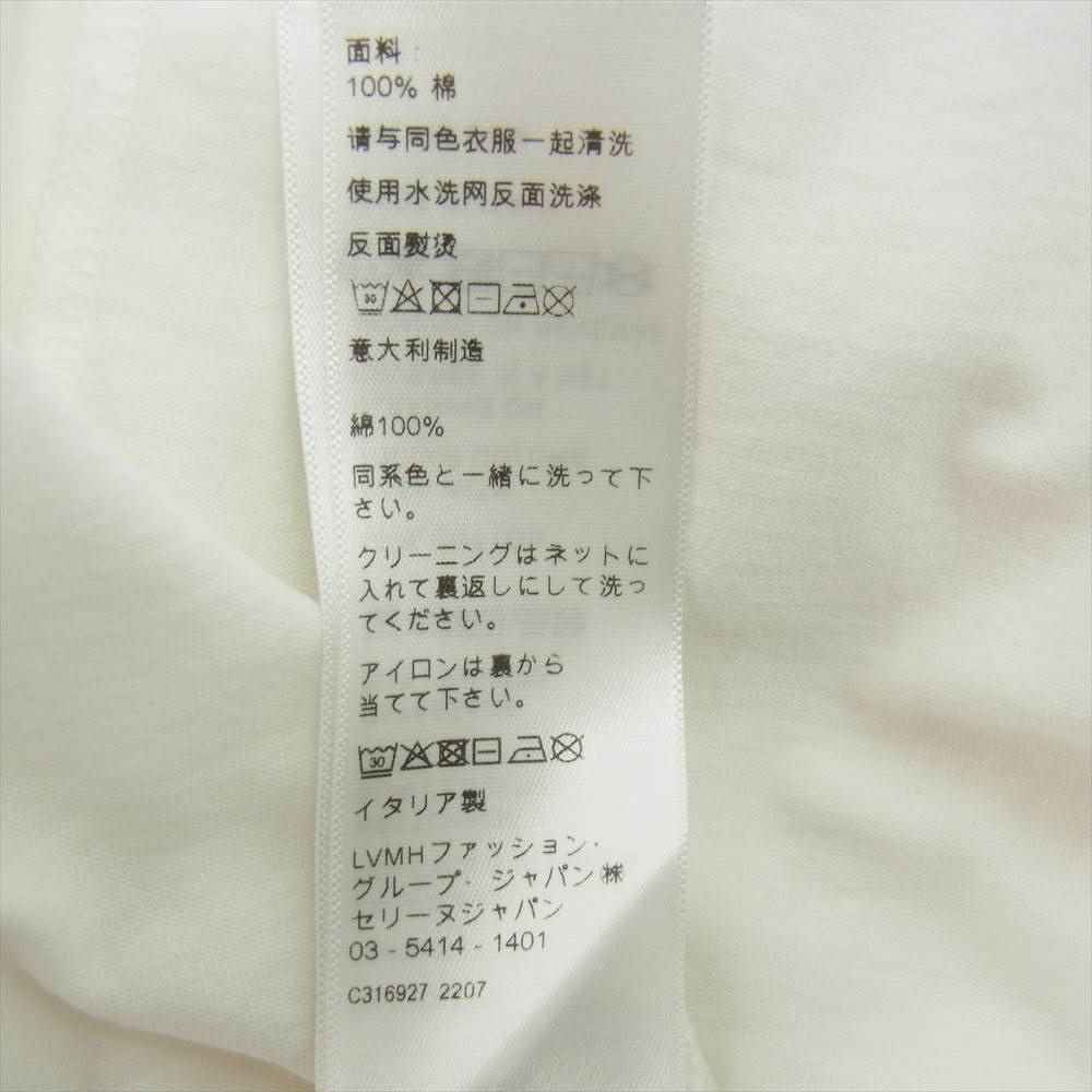 CELINE セリーヌ 22SS 2X10B671Q グラデーション ロゴプリント ルーズ クルーネック Tシャツ ホワイト系 L【美品】【中古】