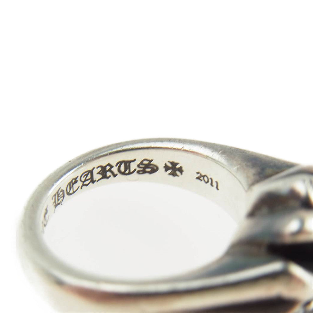 CHROME HEARTS クロムハーツ(原本無) CUTOUT CH PLS SML カットアウト CHプラスリング スモール ダイヤ シルバー系 7号【中古】