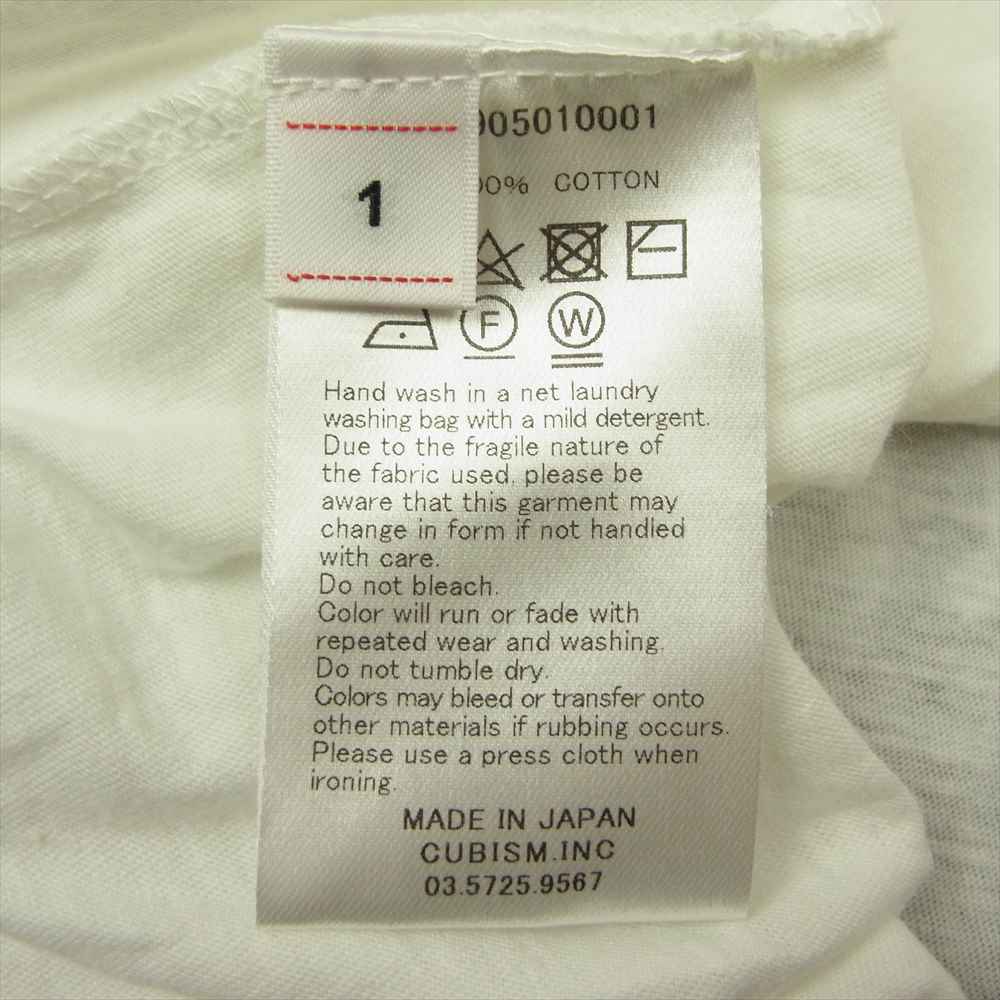 VISVIM ビズビム 19AW 0619905010001JUMBO TEE S/S (SUB) サブ ジャンボ Tシャツ ホワイト系 1【中古】