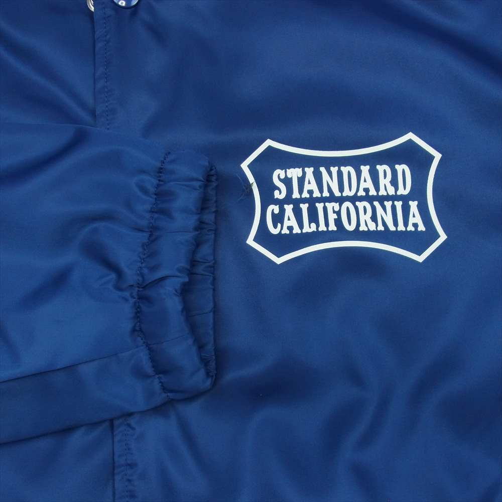 STANDARD CALIFORNIA スタンダードカリフォルニア SD BOA HOOD COACH JACKET 裏地ボアフリース フード付き コーチ ジャケット ブルー系【美品】【中古】