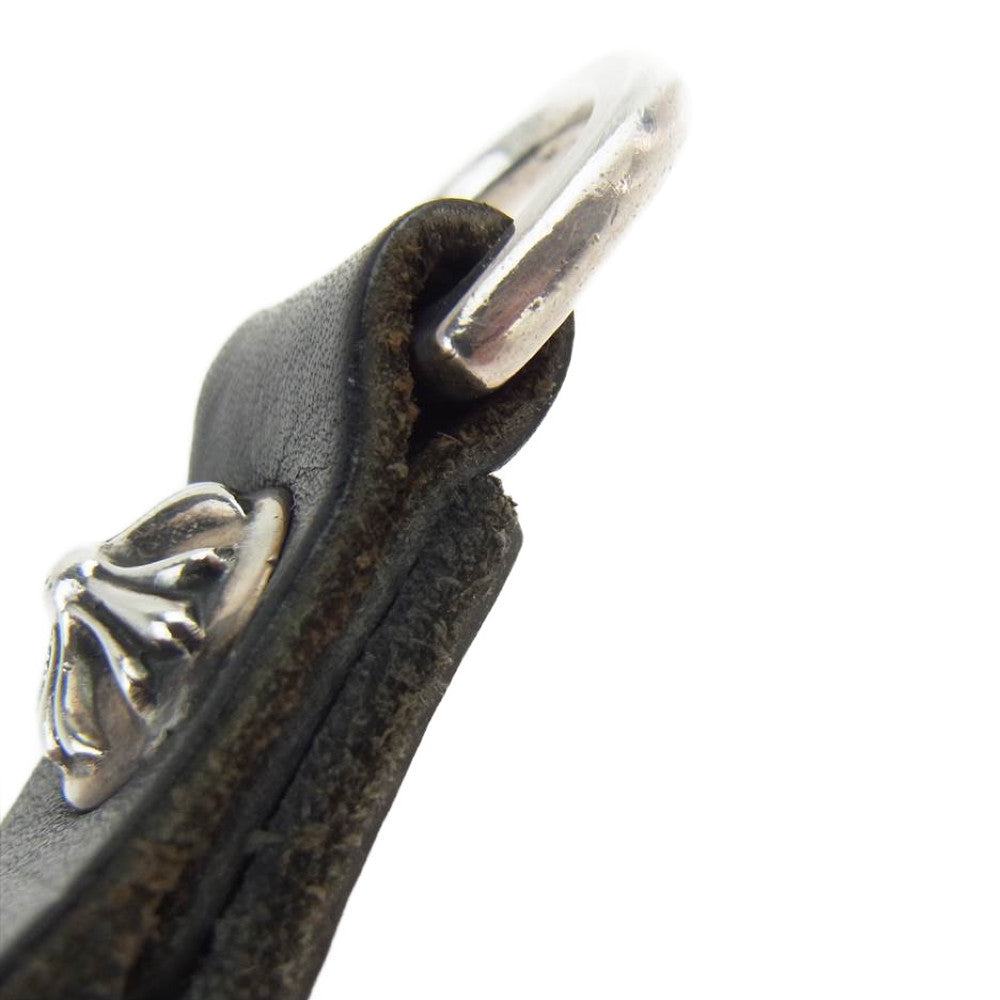 CHROME HEARTS クロムハーツ(原本無) BELT LOOP クロスボールボタン Dリング ベルトループ ブラック系【中古】