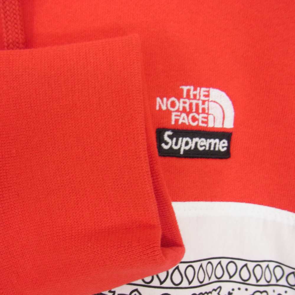 Supreme シュプリーム 22SS × The North Face ノースフェイス Trekking Bandana Hooded Sweatshirt トレッキング バンダナ フーディ スウェット パーカー レッド系 XL【新古品】【未使用】【中古】