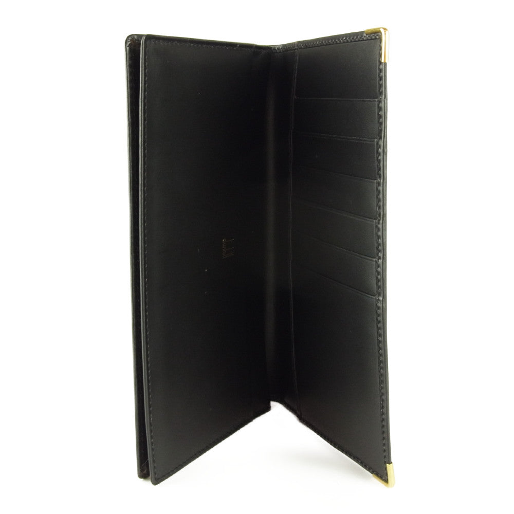 Dunhill ダンヒル オックスフォード 2つ折り 長財布 札入れ ブラック系【美品】【中古】