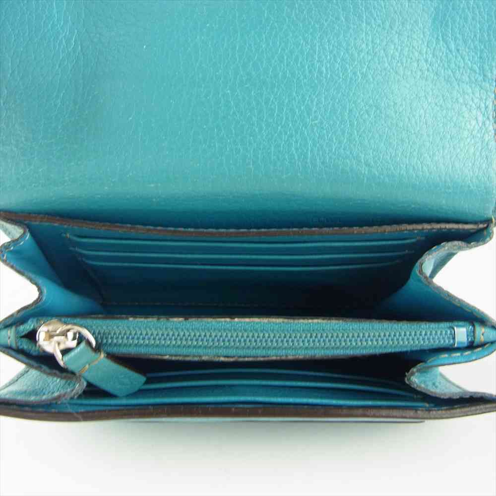 CARTIER カルティエ ドゥ スモール コンパクト ウォレット グリーン系【中古】