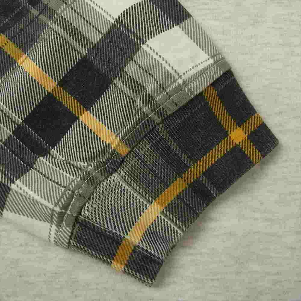 Supreme シュプリーム 21AW Plaid Sleeve L/S Tee プレイド 長袖 Tシャツ グレー グレー系 S【新古品】【未使用】【中古】