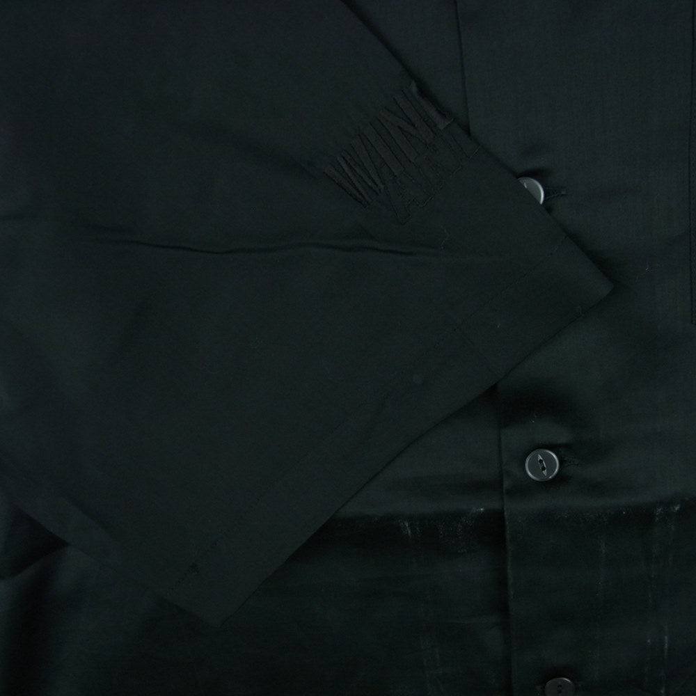 WIND AND SEA ウィンダンシー WDSMY103-0 Open Collar Shirt スプレー ロゴ オープンカラー 半袖 シャツ ブラック系 S【新古品】【未使用】【中古】