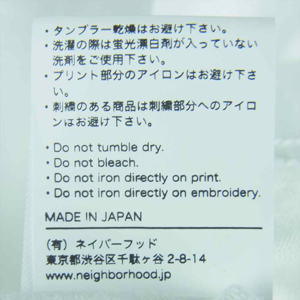 NEIGHBORHOOD ネイバーフッド 21AW 202PCNH-ST01 T-SHIRT C-TEE プリント 半袖 Tシャツ ホワイト系 L【新古品】【未使用】【中古】