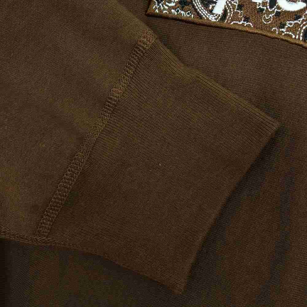 Supreme シュプリーム 19AW Bandana Box Logo Hooded Sweatshirt バンダナ ボックス ロゴ フーデット スウェット シャツ パーカー ブラウン系 L【極上美品】【中古】