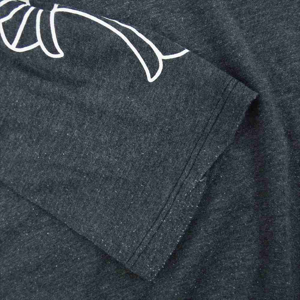CHROME HEARTS クロムハーツ(原本無) 国内正規品 CHクロス アームプリント クルーネック 長袖 Tシャツ カットソー グレー系 M【中古】