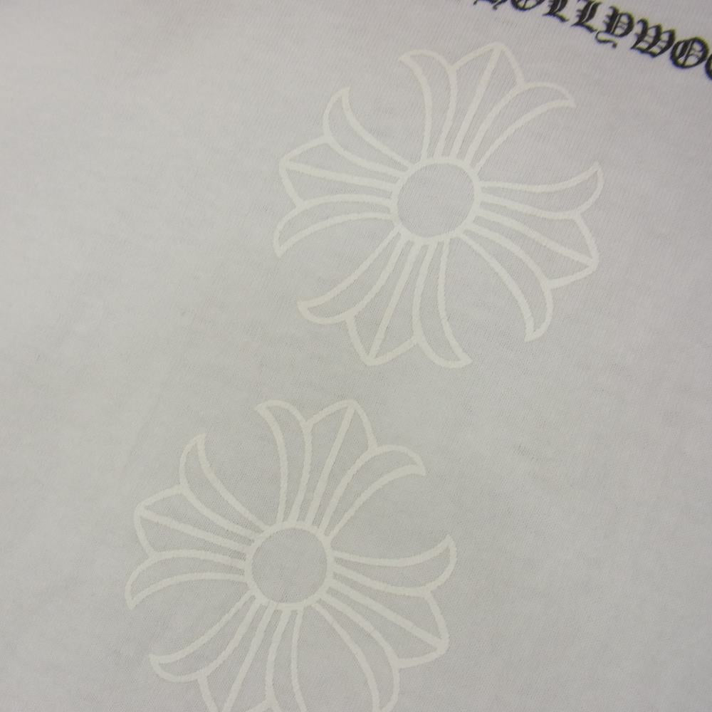 CHROME HEARTS クロムハーツ(原本無) 国内正規品 スクロールラベル CHプラス クロスプリント ポケット付き 半袖 Tシャツ ホワイト系 M【中古】