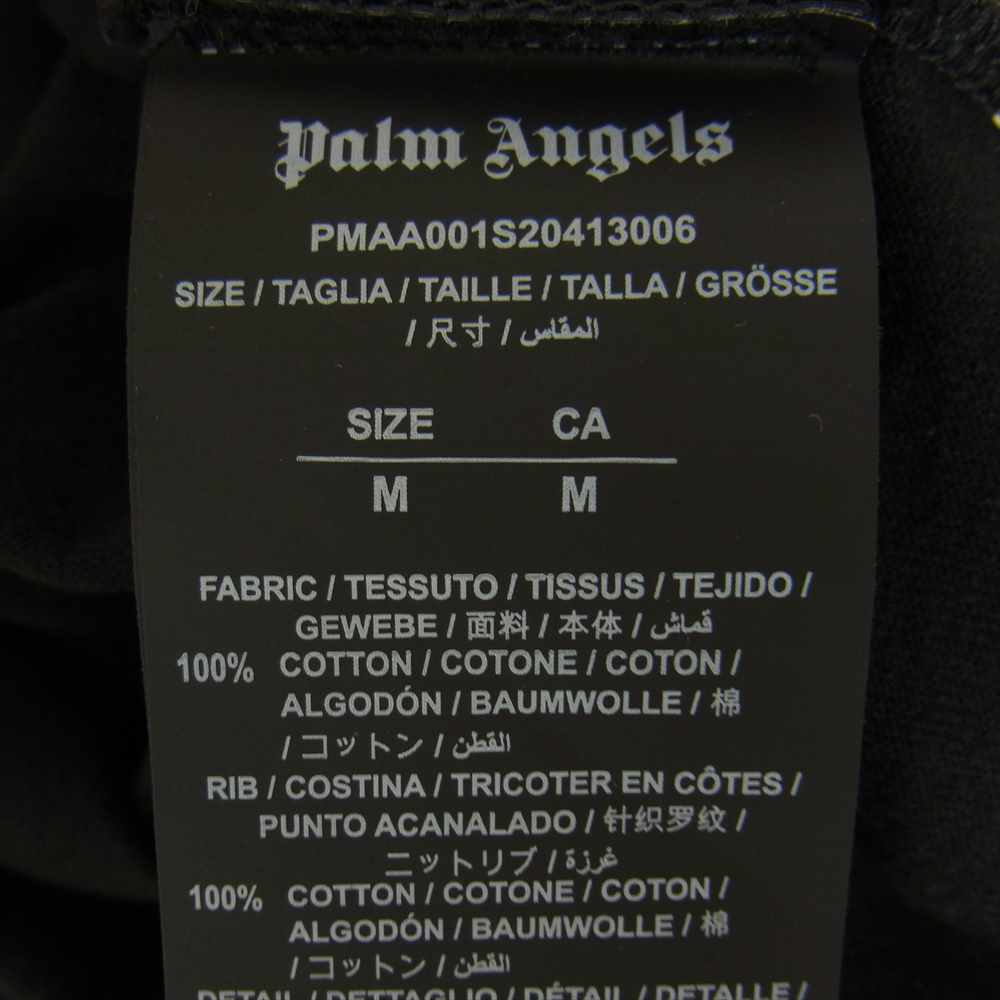 PALM ANGELS パームエンジェルス PMAA001S20413006 SIDE NEW GOTHIC TEE ロゴプリント 半袖 Tシャツ カットソー ブラック系 M【中古】