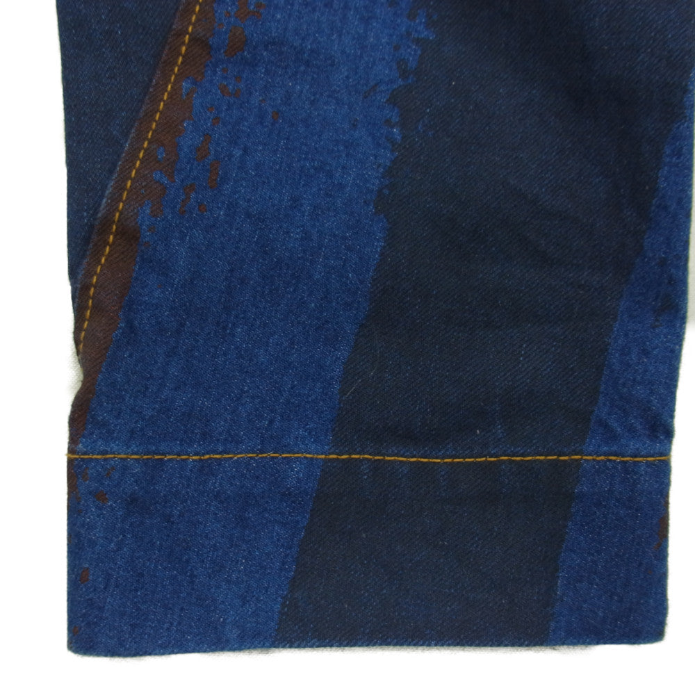 Vivienne Westwood ヴィヴィアンウエストウッド オーブ刺繍 ハンドストライプ サロペット デニム オーバーオール ネイビー系 M【美品】【中古】