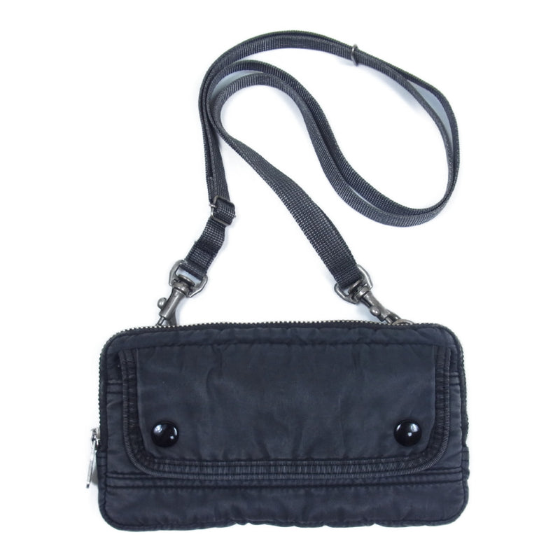 PORTER CLASSIC ポータークラシック SUPER NYLON WALLET POUCH スーパーナイロン ウォレットポーチ ショルダー チャコール系【中古】