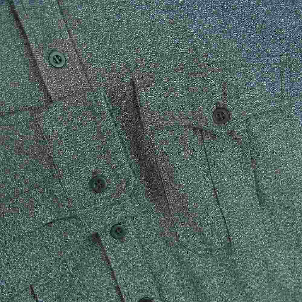 RRL ダブルアールエル 長袖 ワーク シャツ ごま塩 コットン 中国製 グレー系 XL【美品】【中古】