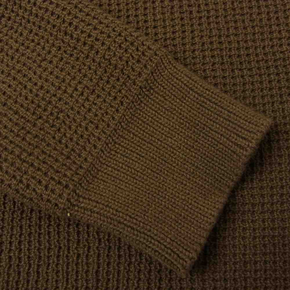 ADDICT CLOTHES アディクトクローズ ACVM PADDED WAFFLE COTTON TURTLE KNIT コットン ワッフル ニット ブラウン系 36【中古】