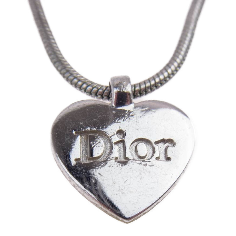 Christian Dior クリスチャンディオール ロゴ ハート ネックレス