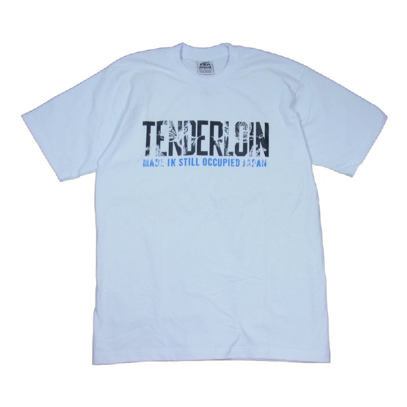TENDERLOIN テンダーロイン T-TEE QB MADE IN STILL OCCUPIED JAPAN ボルネオスカル プリント 半袖  Tシャツ ホワイト系 L【美品】【中古】