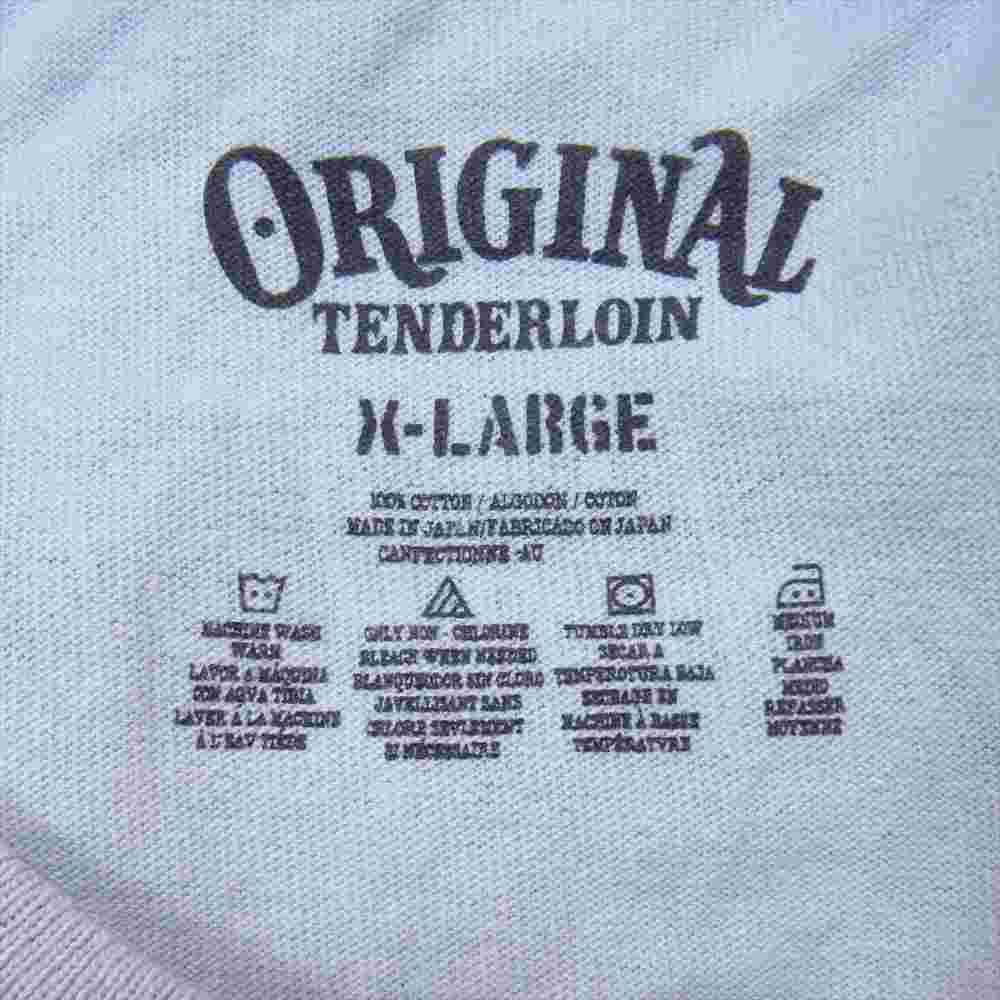 TENDERLOIN テンダーロイン TEE B.S D.I.Y.T ボルネオスカル Tシャツ ライトグレー系 XL【美品】【中古】