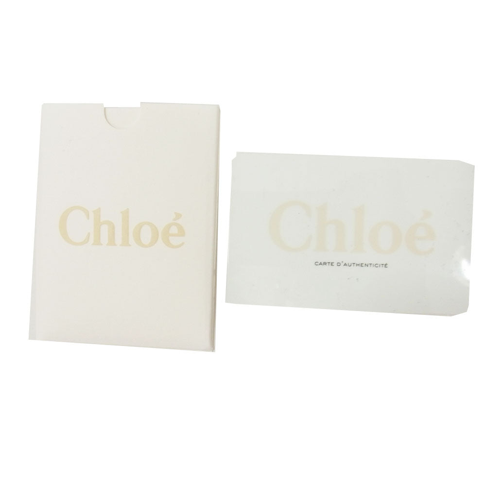 Chloe クロエ リボン フラップ エナメル 長財布 ウォレット ブラック系【中古】