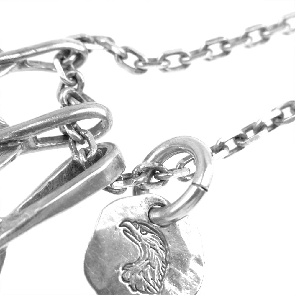 LARRY SMITH ラリースミス カゼキリフェザーL M S イーグルメタル スネーク チェーン フック カスタムネックレス シルバー系【中古】