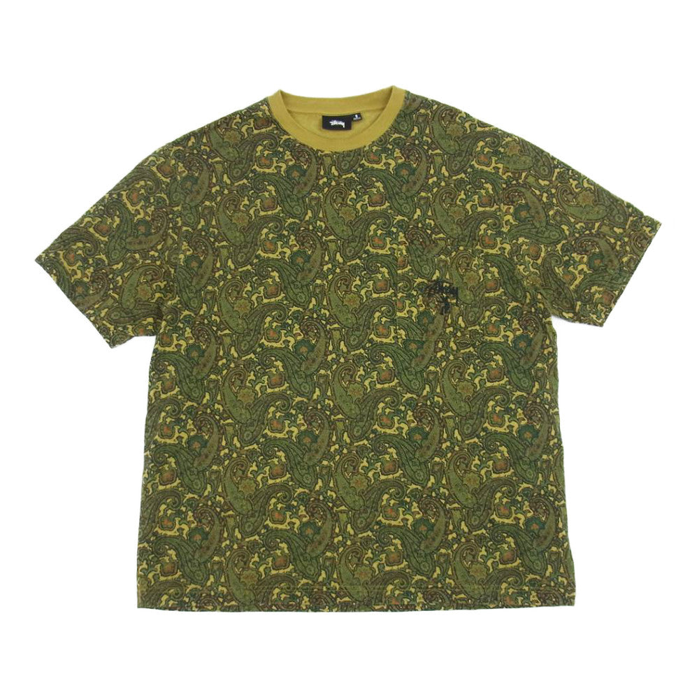 STUSSY ステューシー Ｔシャツ UNION 30th PAISLEY ユニオン 30TH ぺリズリー ポケット Tシャツ カーキ系 S【中古】 STUSSY ステューシー UNION 30th PAISLEY ユニオン 30TH ぺリズリー