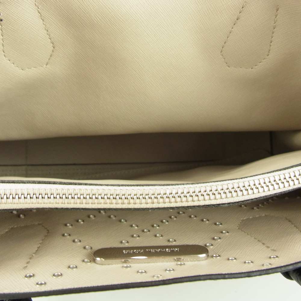 Michael Kors マイケルコース マーサー スタッズ × グロメット レザー 2WAY ショルダー トート バッグ ブラック系【中古】