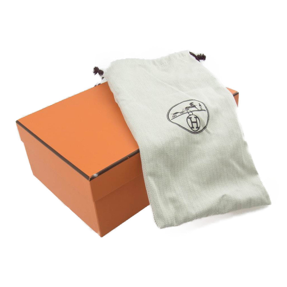HERMES エルメス Antigone sandal アンティゴネ サンダル コリエドシアン レザー ブラック系 36【極上美品】【中古】