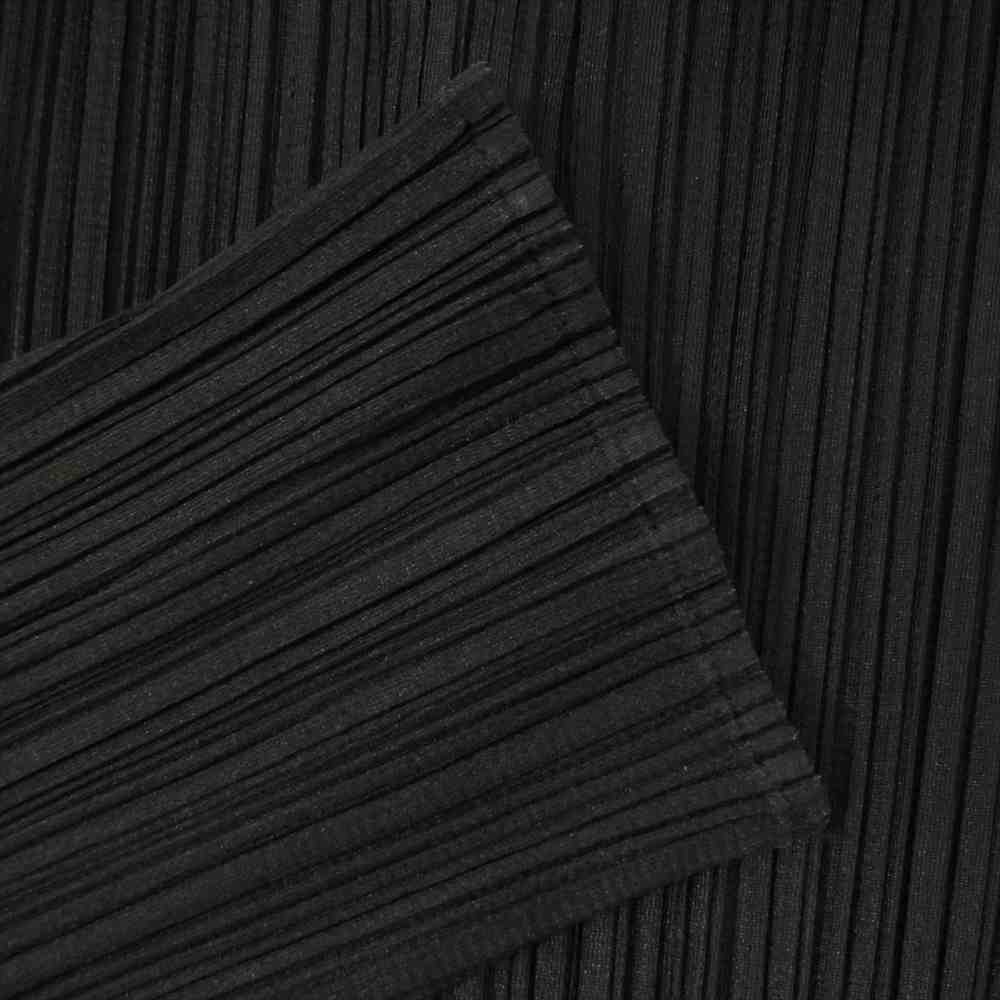 PLEATS PLEASE プリーツプリーズ イッセイミヤケ PP91-JK054 プリーツ加工 バイカラー シャツ ブラウス ブラック系 3【中古】