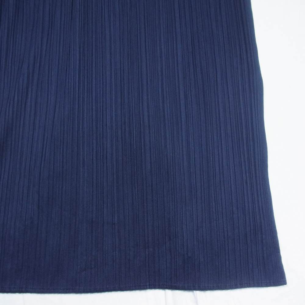 PLEATS PLEASE プリーツプリーズ イッセイミヤケ PP04-JH616 プリーツ加工 ノースリーブ サイドスリット ロング ワンピース ダークネイビー系 3【中古】