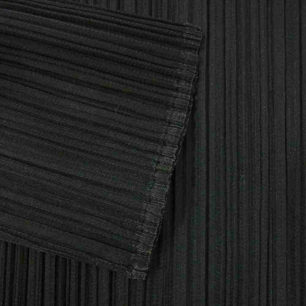 PLEATS PLEASE プリーツプリーズ イッセイミヤケ PP04-JK604 プリーツ加工 ボトルネック 長袖カットソー ブラック系 3【中古】