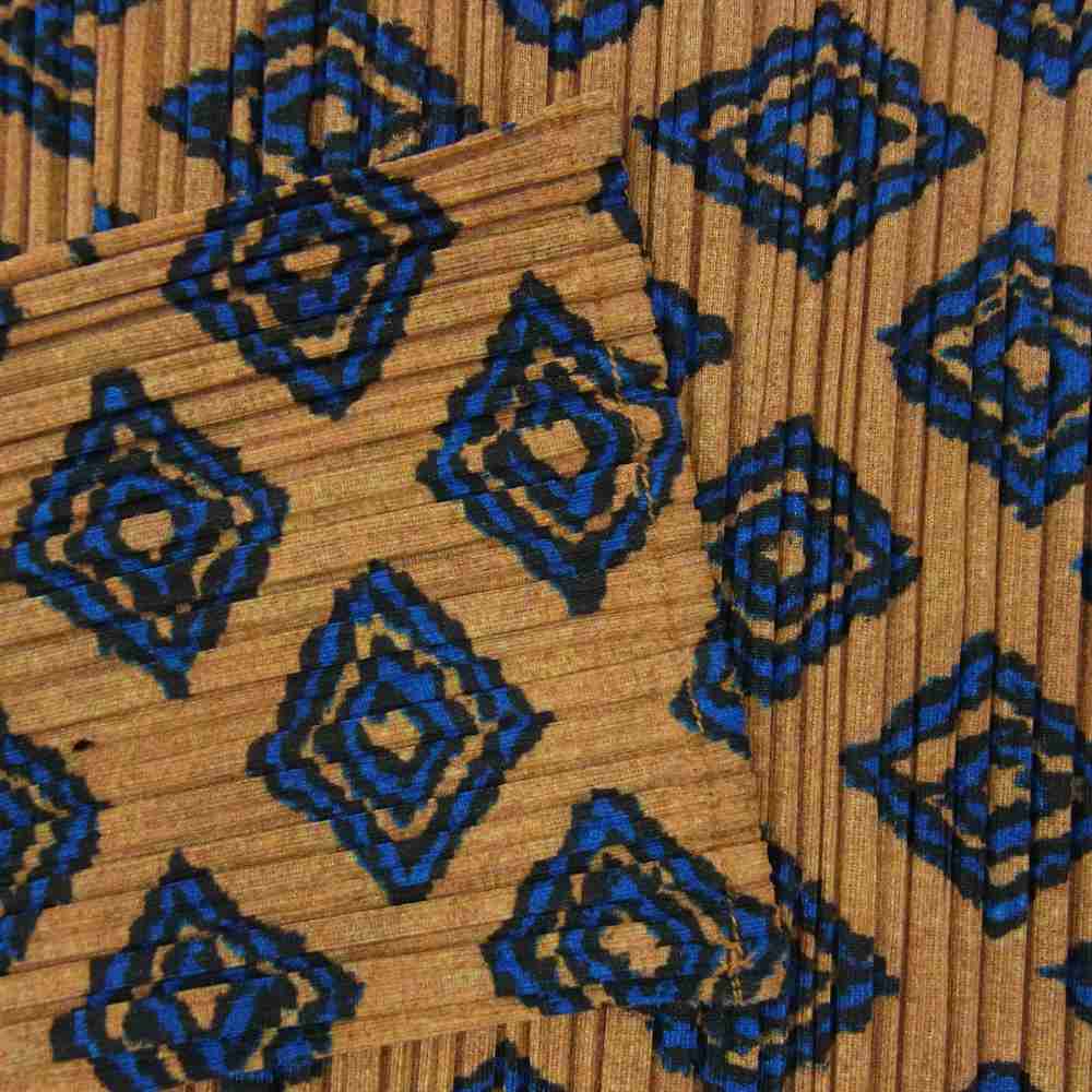 PLEATS PLEASE プリーツプリーズ イッセイミヤケ PP86-JK964 プリーツ加工 エスニック柄 バンドカラー プルオーバー ブラウス マルチカラー系 3【中古】