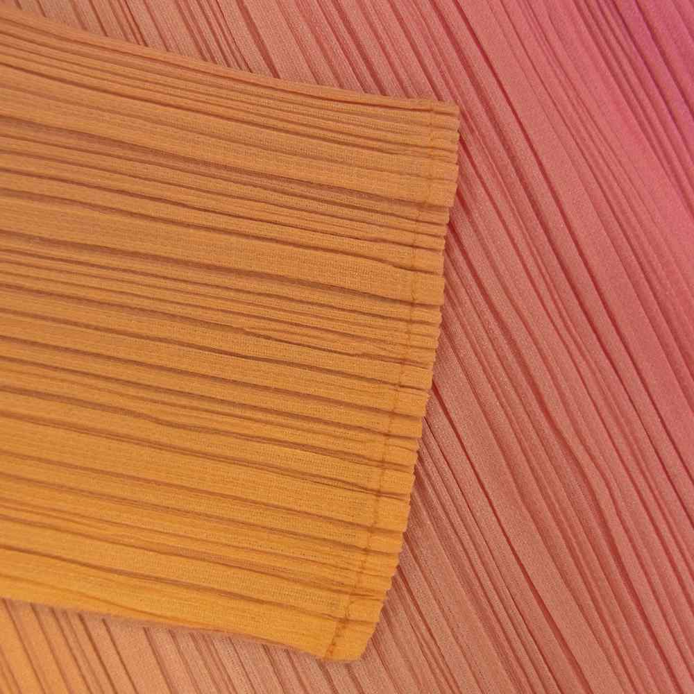 PLEATS PLEASE プリーツプリーズ イッセイミヤケ PP61-JO407 プリーツ加工 グラデーション カーディガン オレンジ系 3【中古】