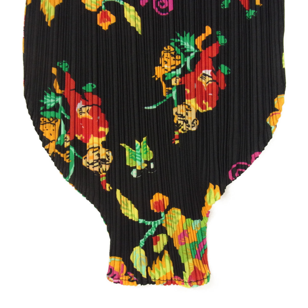 PLEATS PLEASE プリーツプリーズ イッセイミヤケ PP81-JF511 プリーツ加工 チャイナ 中国 総柄 バルーン パンツ ブラック系 3【美品】【中古】