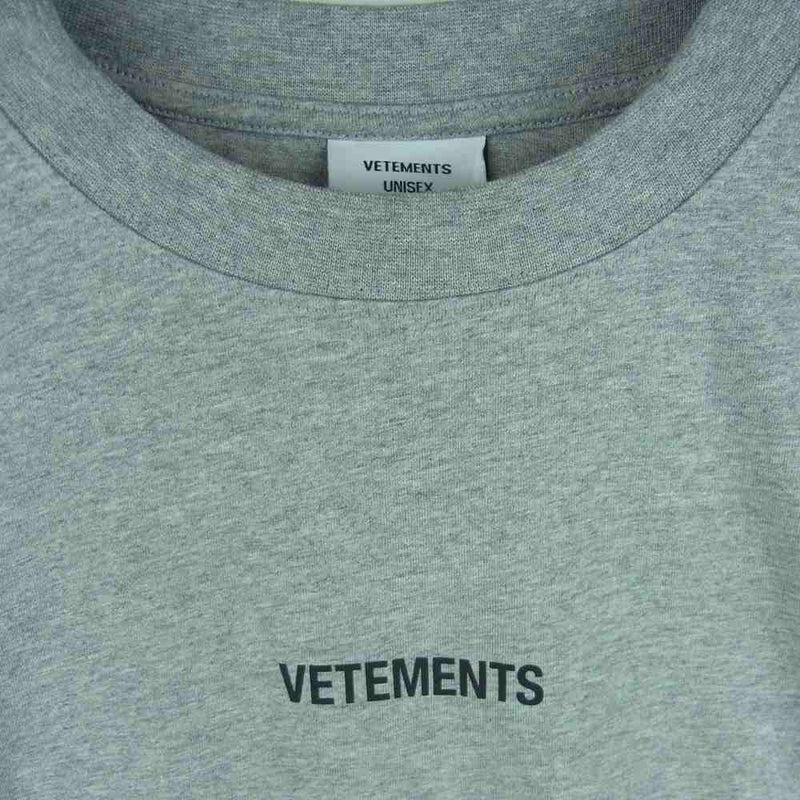 ヴェトモン ロゴプリントオーバーサイズTシャツ S