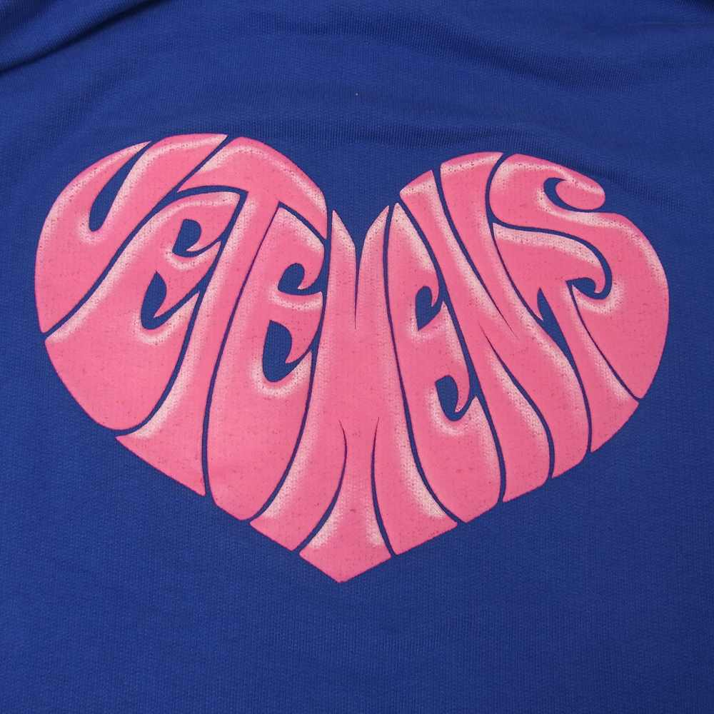 VETEMENTS ヴェトモン Dolphins Heart Logo Hoodie ドルフィン ハート ロゴ パーカー ブルー系 L【新古品】【未使用】【中古】