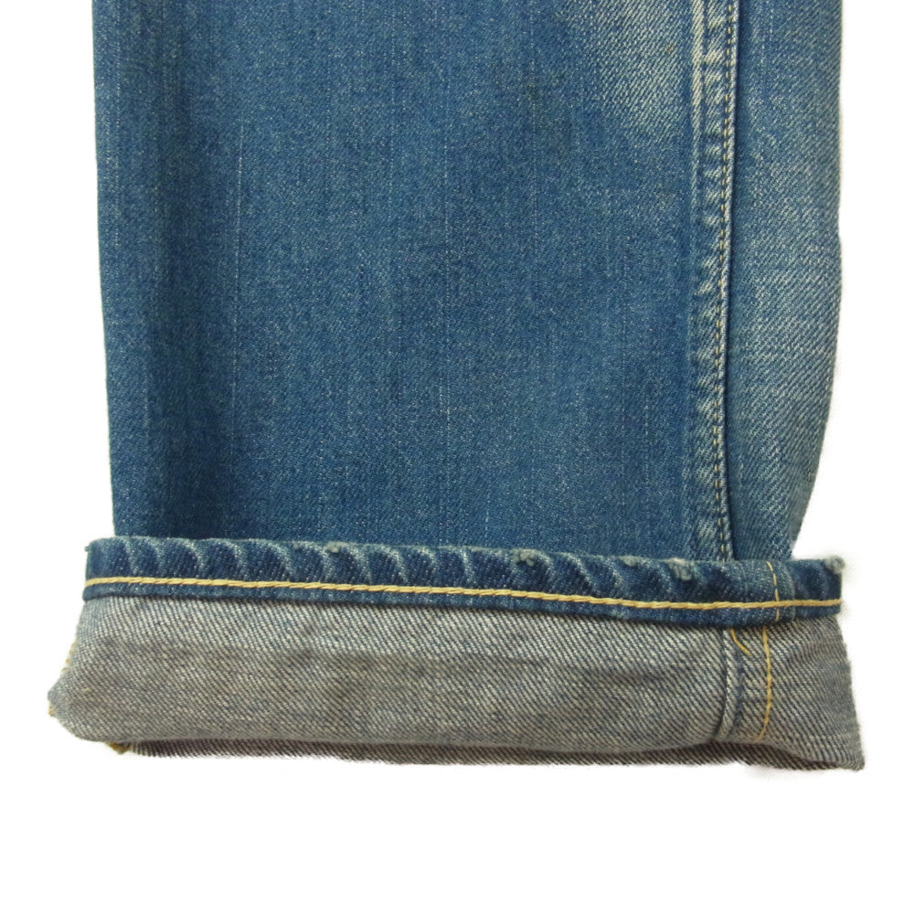 VISVIM ビズビム FLUXUS DENIM 03 DAMAGE 05 ダメージ加工 パイソンパッチ デニム パンツ インディゴブルー系 34【中古】