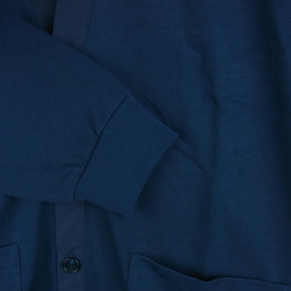 クオン 112CS021901 BORO Patched Cardigan ボロ エルボーパッチ カーディガン ネイビー系 L【新古品】【未使用】【中古】