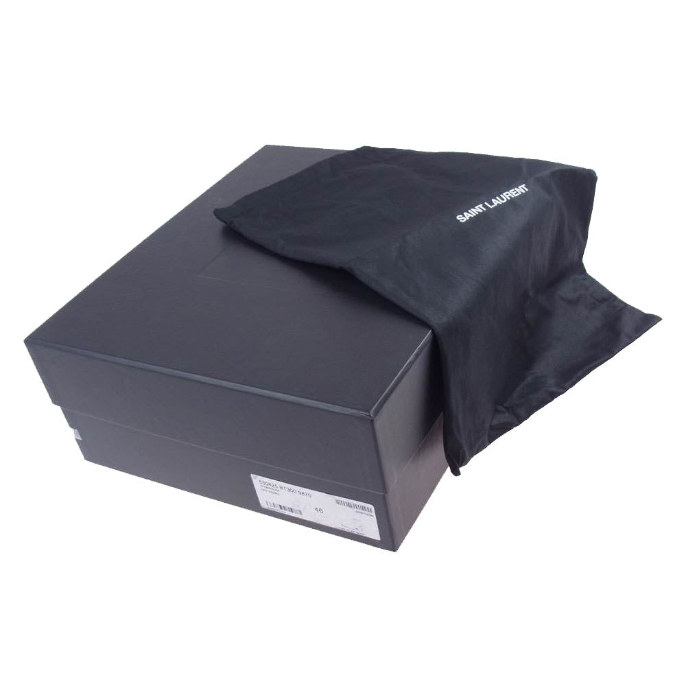 SAINT LAURENT サンローラン 530825 ルーカス サイドジップ スエード ブーツ ベージュ系 46【極上美品】【中古】