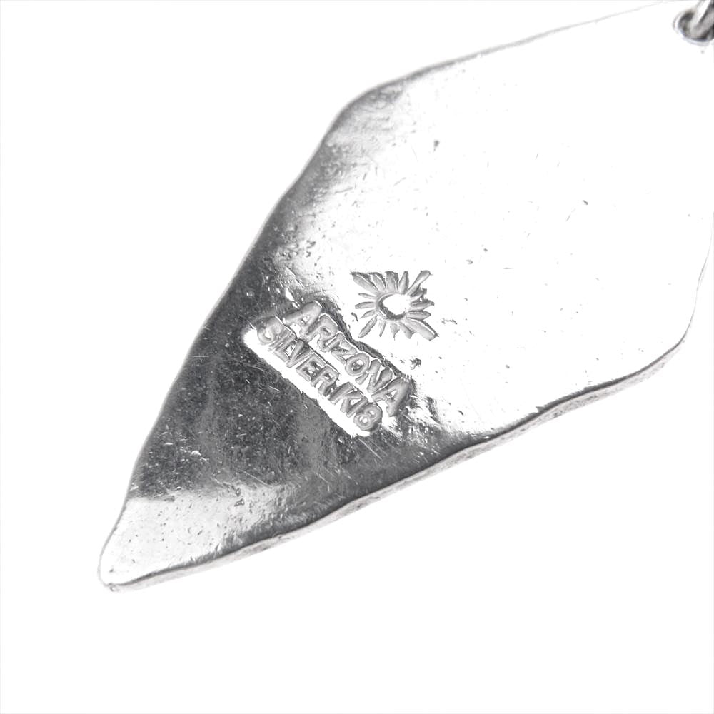 ARIZONA FREEDOM アリゾナフリーダム K18太陽神付き 唐草刻印 ペンダントトップ 小豆チェーン ネックレス シルバー系【中古】