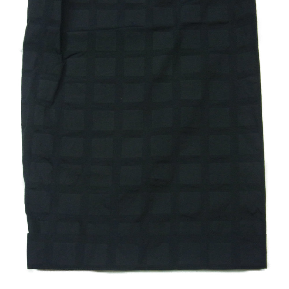 ISSEY MIYAKE イッセイミヤケ 17SS IM72FF503 チェック柄 1タック ワイド スラックス パンツ ブラック系 1【中古】