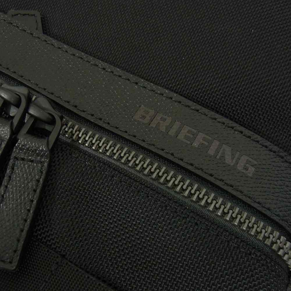 BRIEFING ブリーフィング BRM191P07 FUSION SQ PACK HD フュージョン SQパック ナイロン レザー 切替 バックパック リュック ブラック系【極上美品】【中古】