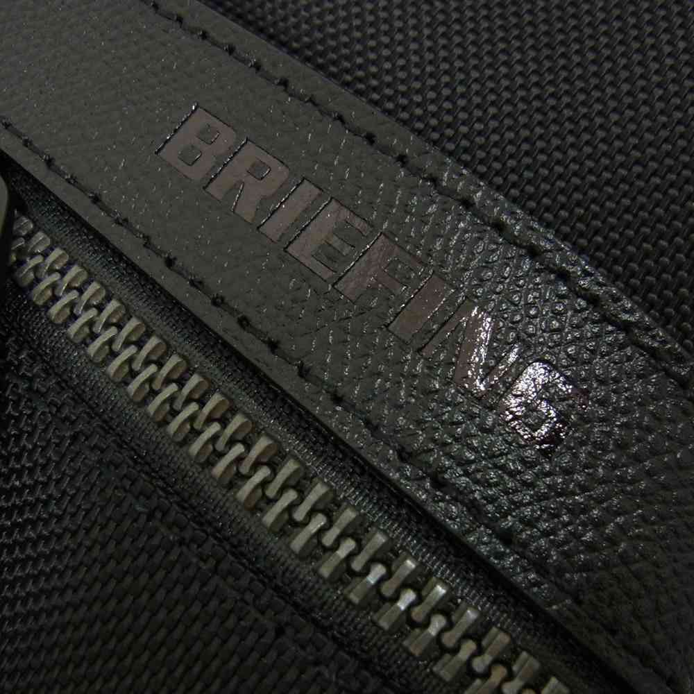 BRIEFING ブリーフィング BRM191P07 FUSION SQ PACK HD フュージョン SQパック ナイロン レザー 切替 バックパック リュック ブラック系【極上美品】【中古】