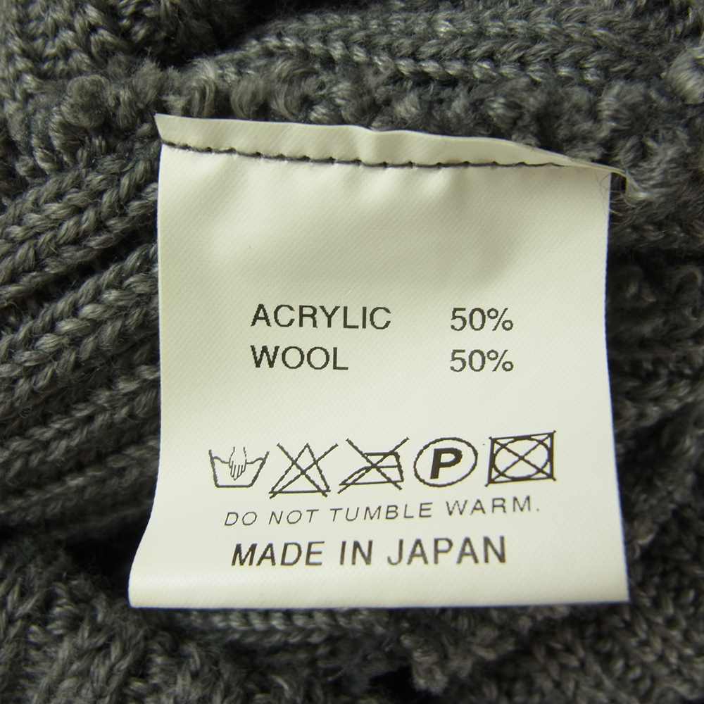 ROUGH and RUGGED ラフアンドラゲッド ロゴワッペン ウール リブ ニット帽 グレー系【中古】