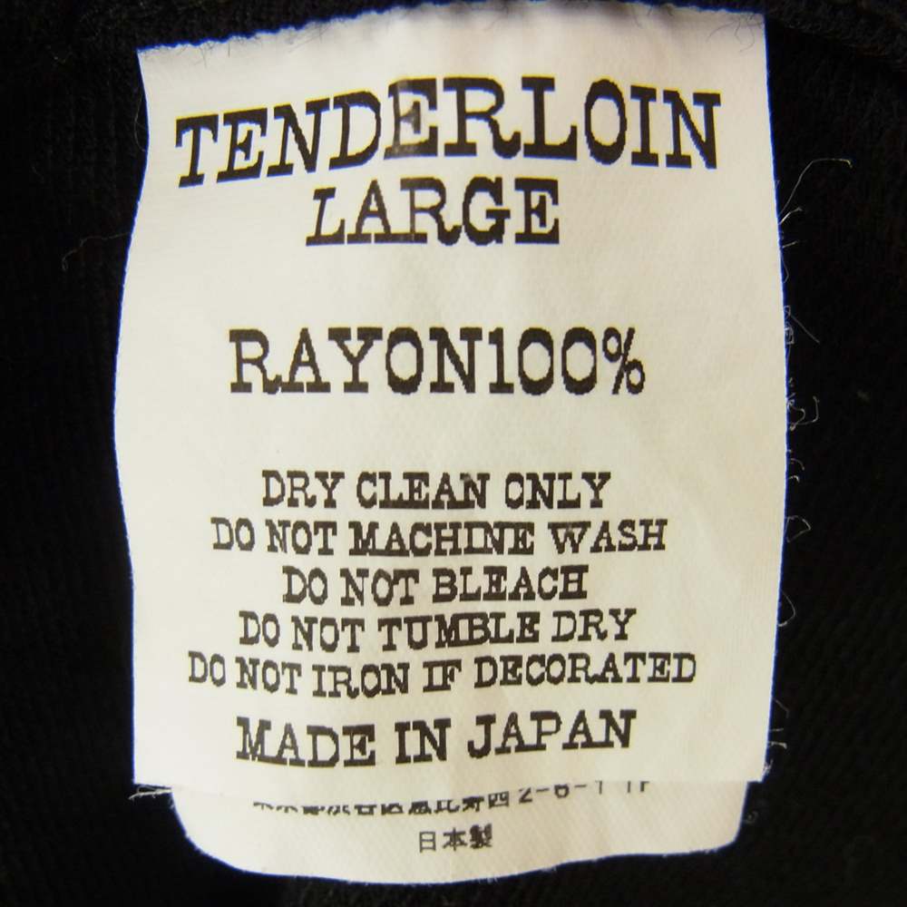 TENDERLOIN テンダーロイン T-RAYON WESTERN SHT P オープンカラー レーヨン ウエスタン シャツ ブラック系 L【中古】
