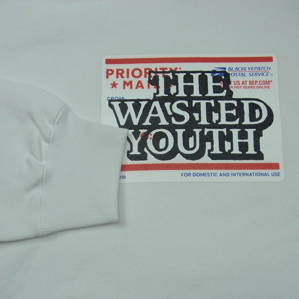 ブラックアイパッチ 21SS BEPSS21EI19 THE WASTED YOUTH HOODED PARKA ウェステッドユース フーデッド パーカー ホワイト系 M【新古品】【未使用】【中古】
