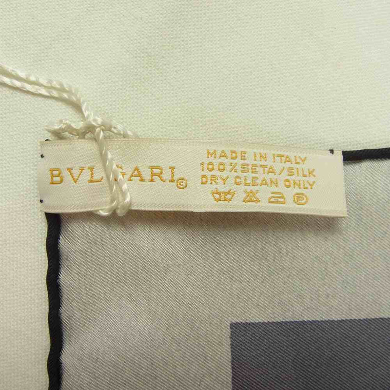 BVLGARI ブルガリ SILK シルク スカーフ グレー系【新古品】【未使用