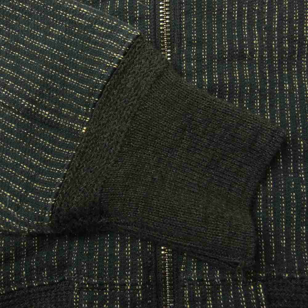 RRL ダブルアールエル 国内正規品 ストライプ スウェット フルジップ ブルゾン ジャケット ブラック系 S【新古品】【未使用】【中古】