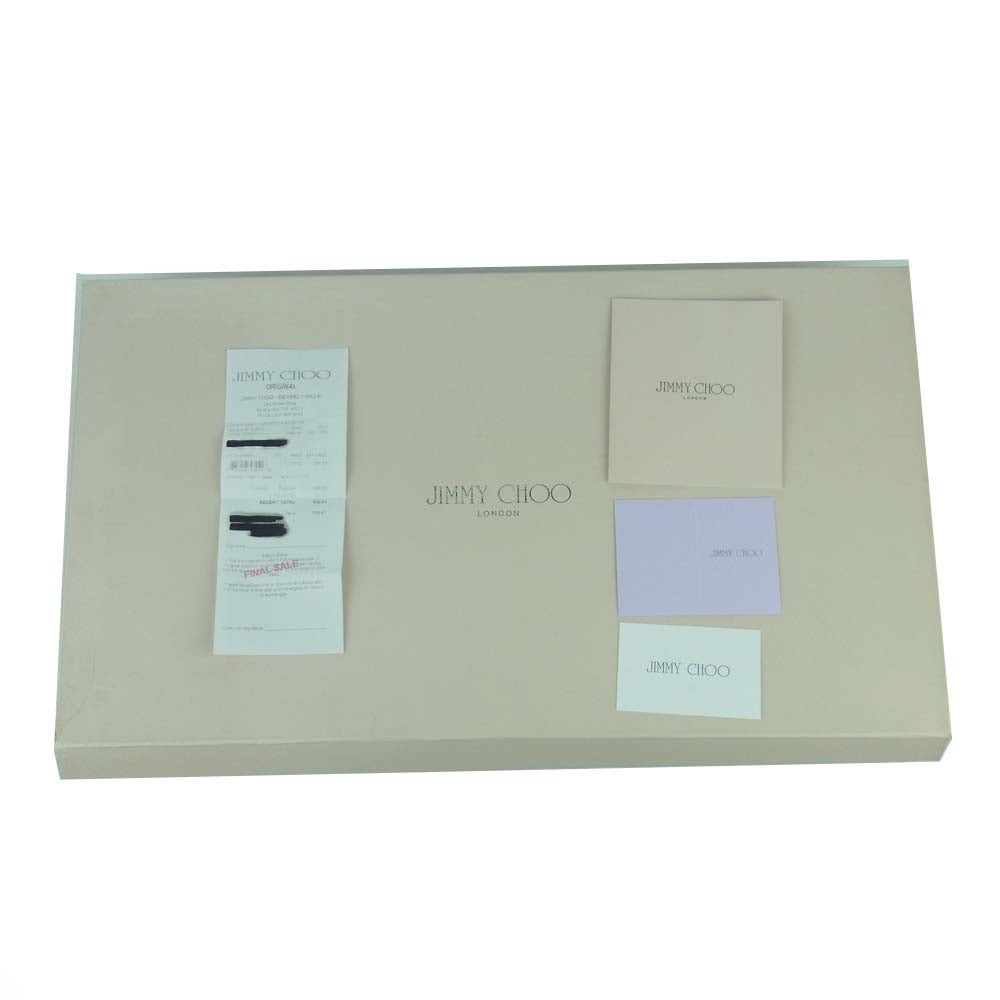 JIMMY CHOO ジミーチュウ レザー ロング ブーツ イタリア製 ブラック系 35【中古】